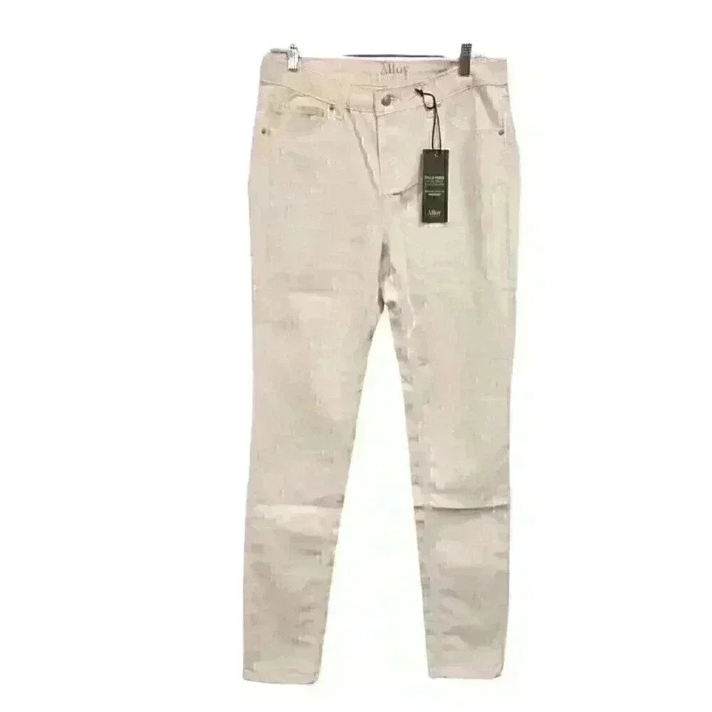 Alloy Apparel Women's Sena Tall White Wash High Waste Skinny Jeans